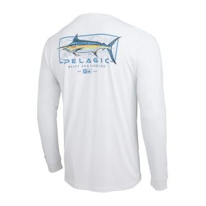 Camiseta Aquatek Marlin Mind Blanco Pelagic