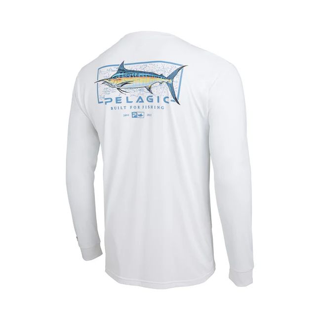 Camiseta Aquatek Marlin Mind Blanco Pelagic