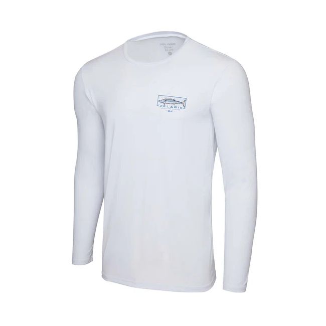 Camiseta Stratos LS Wahoo Mind Blanco Pelagic