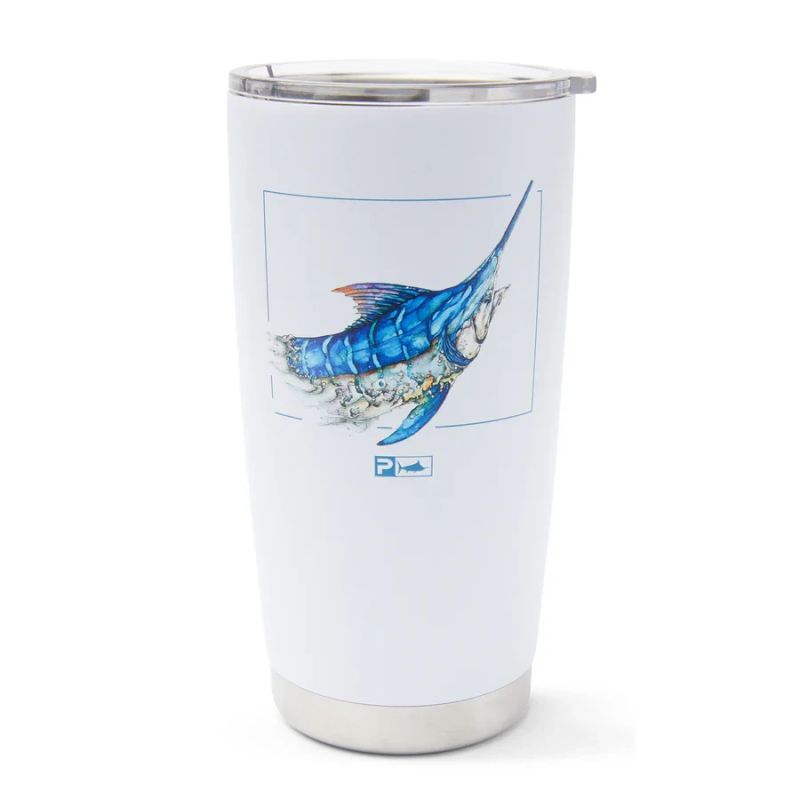 Vaso Tumbler 20oz Goione Marlin Blanco Pelagic