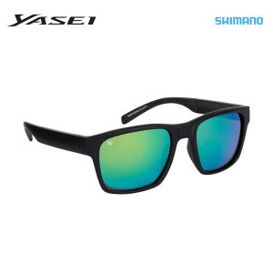 Gafas de sol YASEI Negro Mate y Lentes Efecto Espejo SHIMANO