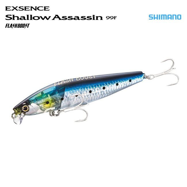 Señuelo EXSENCE Shallow Assasin 99F Flash Boost Shimano
