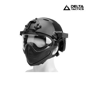 Casco Tipo Fast con Mascara Negro DELTA TACTICS