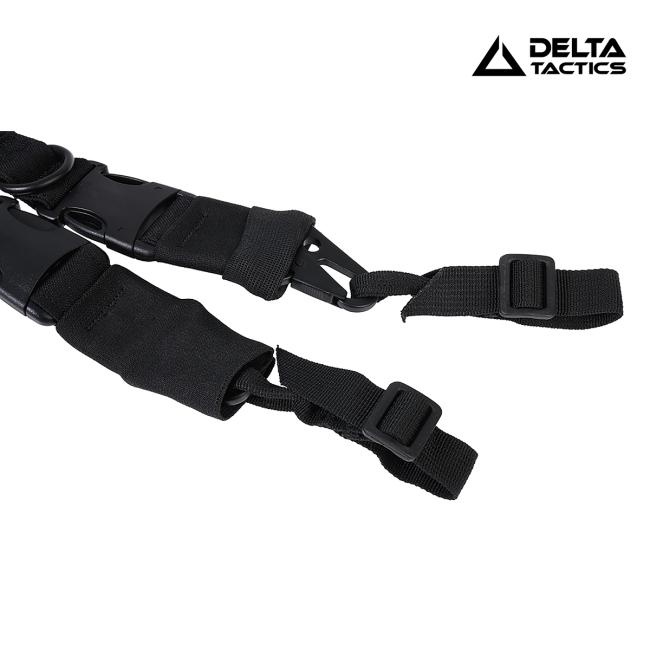 Correa Táctica Extracción Rápida 2 Puntos Negra DELTA TACTICS